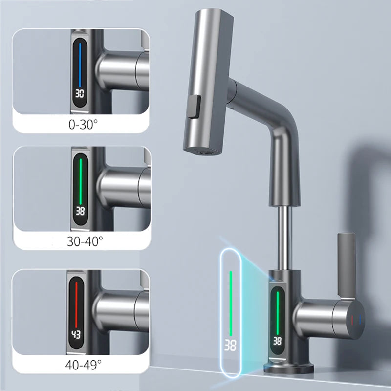 Waterfall Faucet with Display