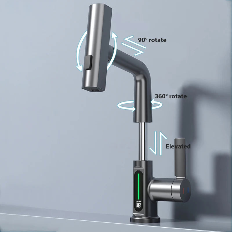 Waterfall Faucet with Display